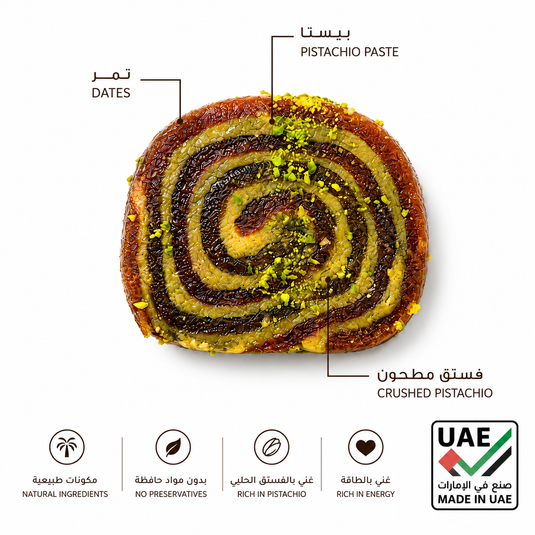 Pistachio Date Roll